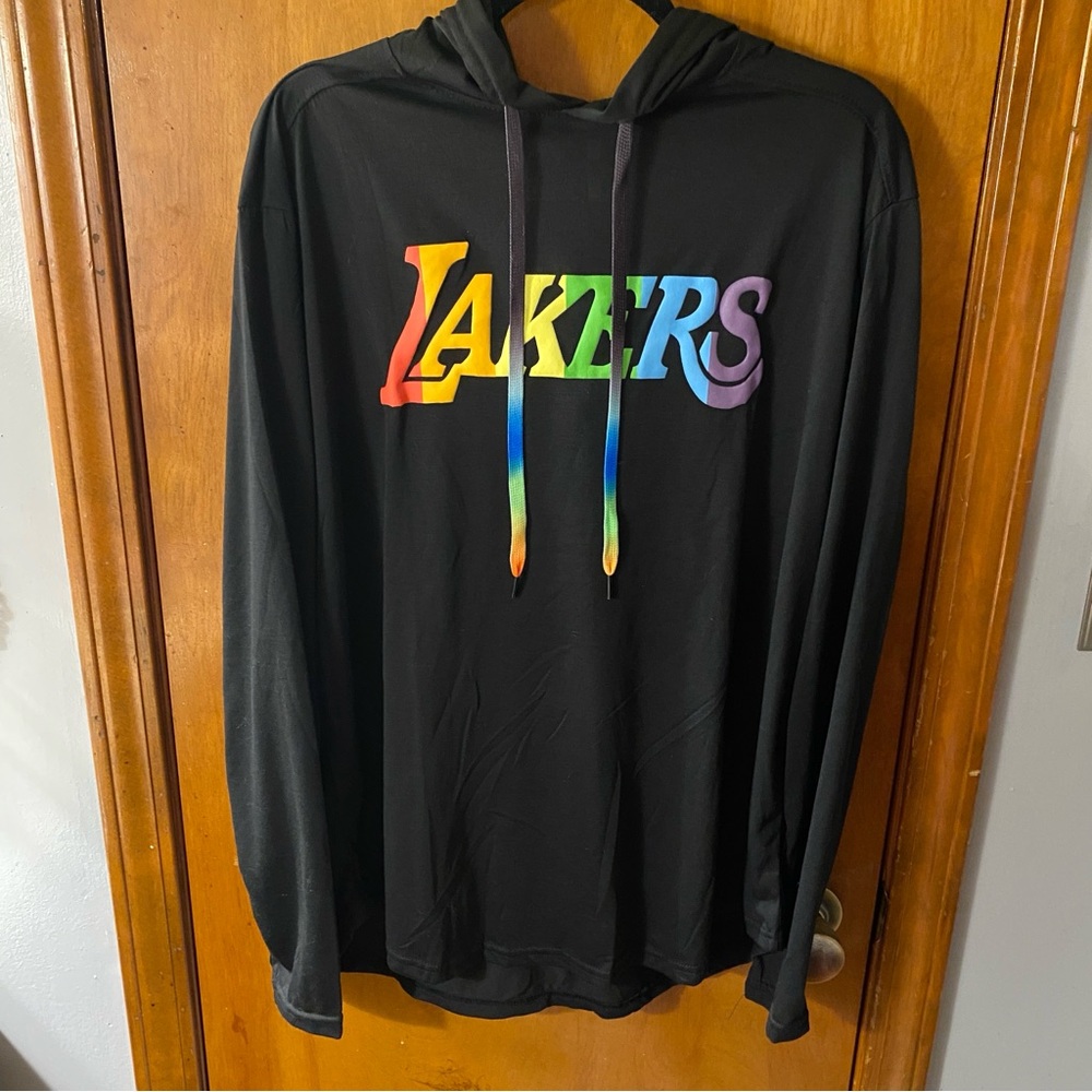 LA Lakers Pride Night Hoodie with Rainbow Logo
